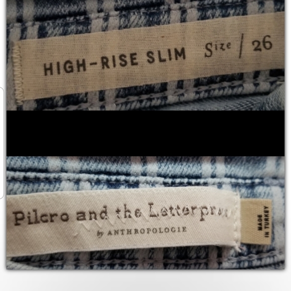 NWT Anthro Pilcro high rise slim size 26 - Picture 5 of 5